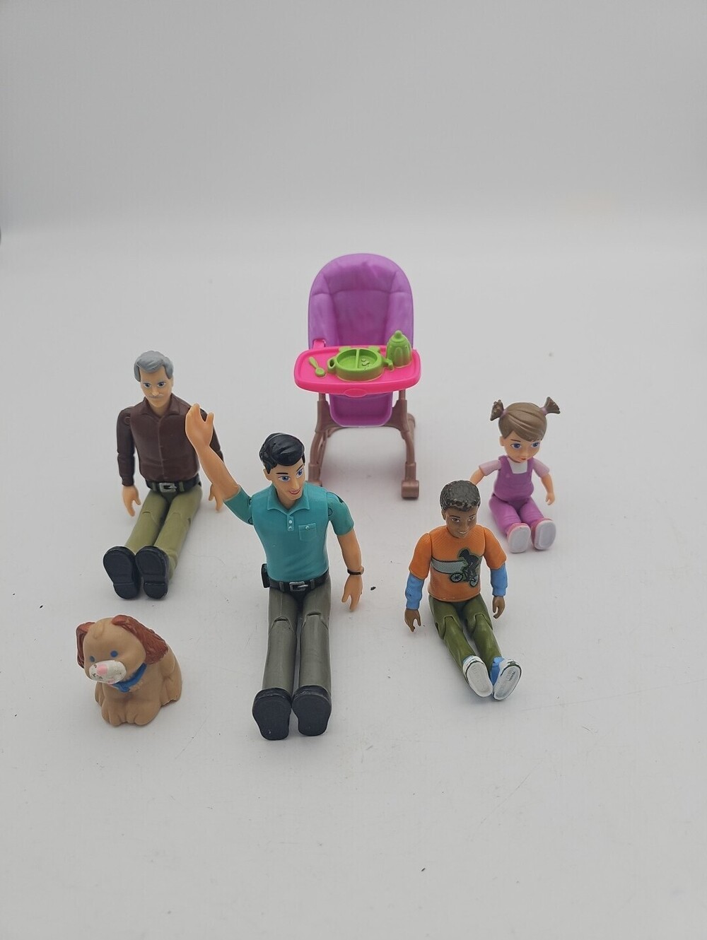 Vintage Fisher-Price Loving Family Dollhouse Purple Baby Highchair Accessory